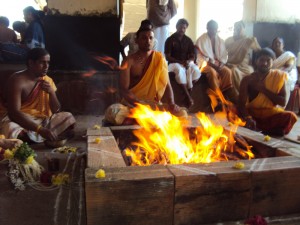 performing yagya